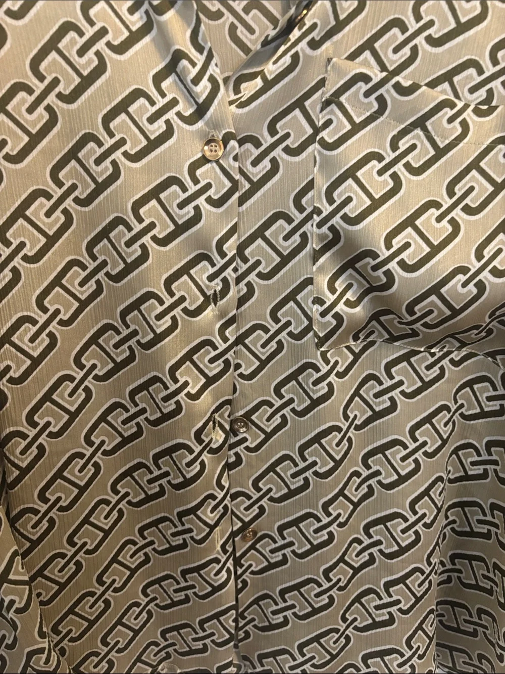 Zara Chain-Print Button-Up Shirt - Picture 4 of 5
